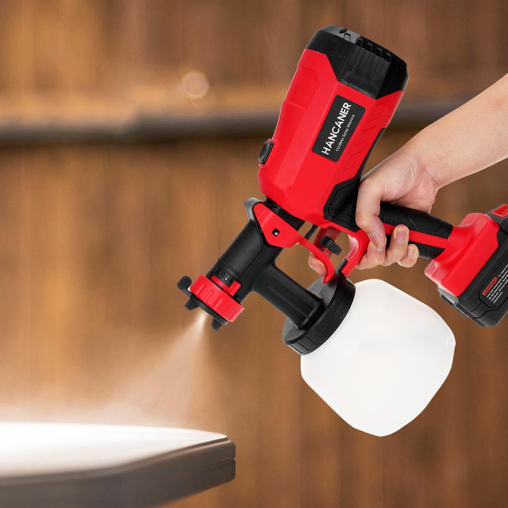 Аккумуляторный распылитель краски Распылитель краски на 1200 мл с аккумуляторами емкостью 4000 мАч Распылитель краски на 20 В с 3 аккумуляторами