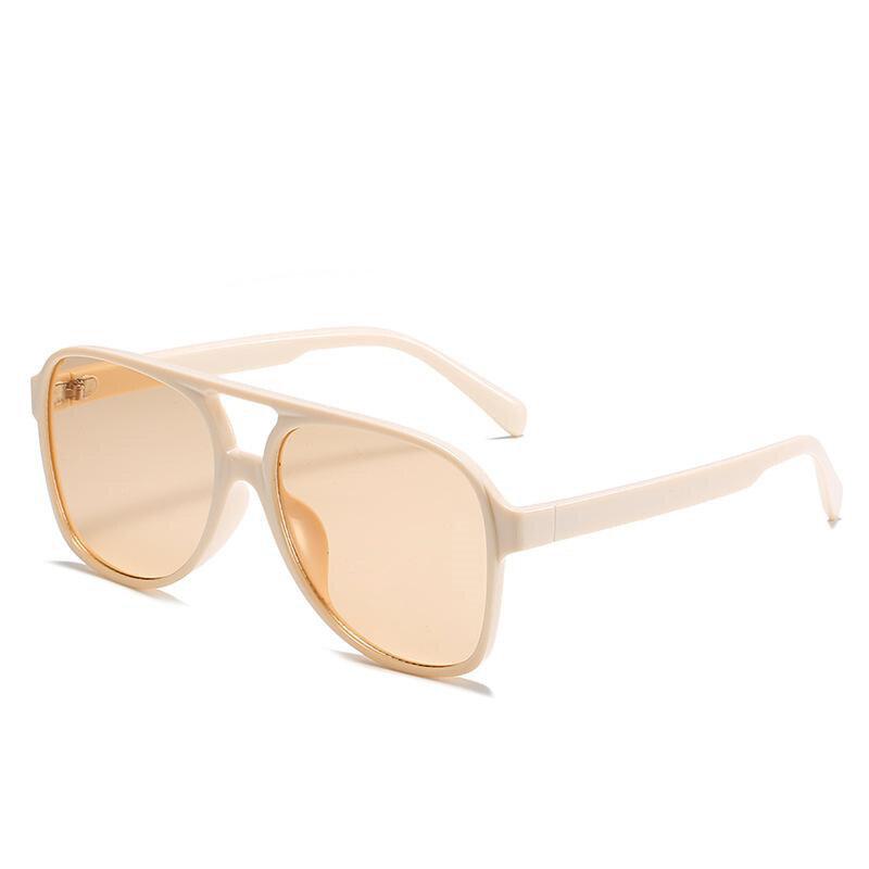 Ретро двойные мосты женские неполяризованные солнцезащитные очки модные анти-синий свет очки трендовые полые леопардовые очки