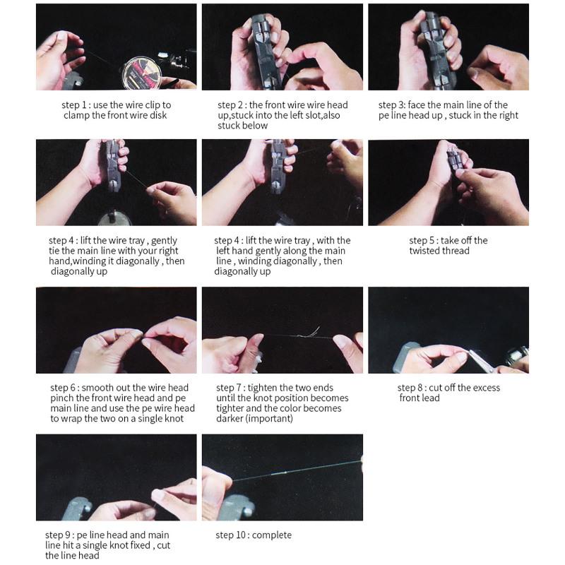 Электрический узловяз Рыболовная шпуленавивочная машина Устройство для завязывания узлов Машина для завязывания узлов Инструменты для рыболовной лески Рыбалка