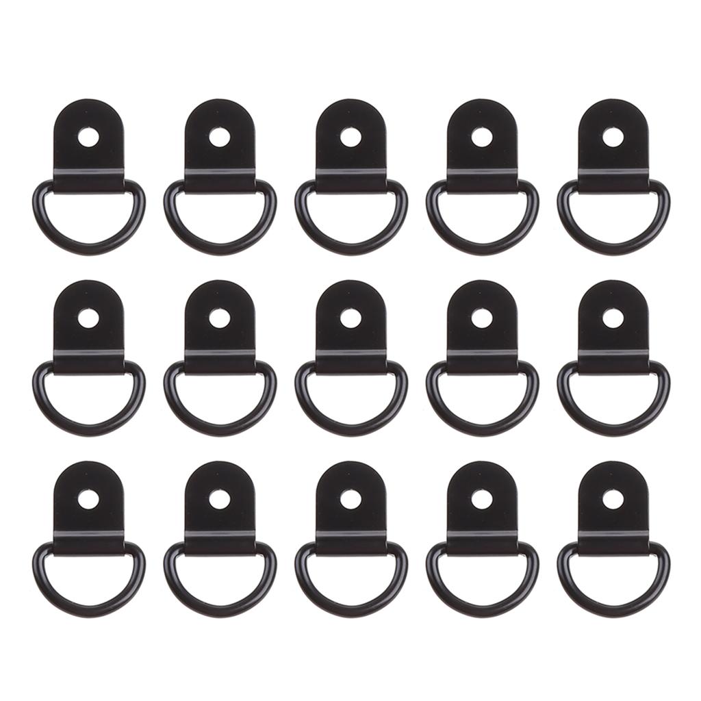 20 шт. грузовой стяжной крючок D-образной формы, прочное металлическое анкерное кольцо для лодки, прицепа, грузовика, мастерской, гаража
