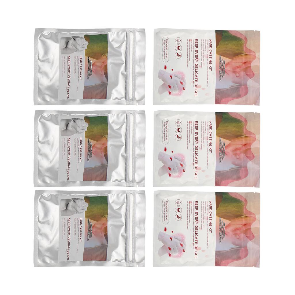 3 Sets Hand Molding Tools Plaster Hand Model Casting Kit for Couples Newborn Wedding Anniversary 25g