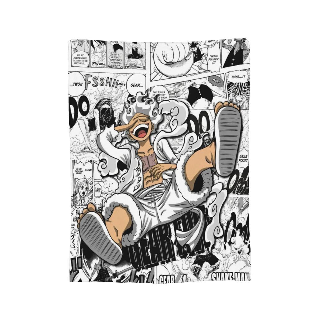 Luffy Anime Fleece Throw Blanket Luffy Zoro Sanji Blankets for Bed Car Super Soft Bedding Throws,