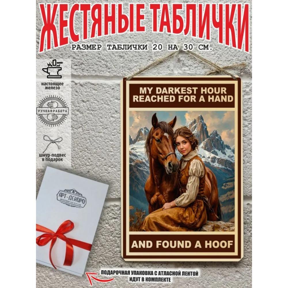 Винтажная металлическая табличка Лошадь Настенное искусство Декор Интерьер Постер