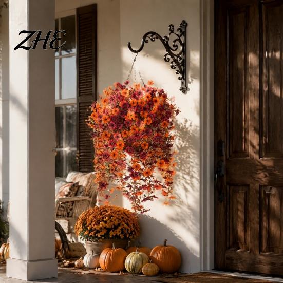 Natural Looking Foliage Artificial Hanging Fall Flower, Realistic Plastic Cascading Vines Textures Fake Lifelike Botanical Table Centerpiece