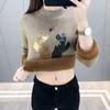 Half High Collar Cashmere Sweater Pullover Women Top 2022 New Autumn and Winter Plush Thickened Knit Bottoming Sweater