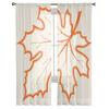 Осенние прозрачные шторы на День благодарения с кленовым листом для гостиной, спальни, тюлевые занавески для кухни, вуаль, шторы, шторы, панели