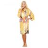 Women's Japanese-style Kimono Pajamas Short-sleeved Women's Printed Peacock Long Nightgown Simulation Silk Bathrobe