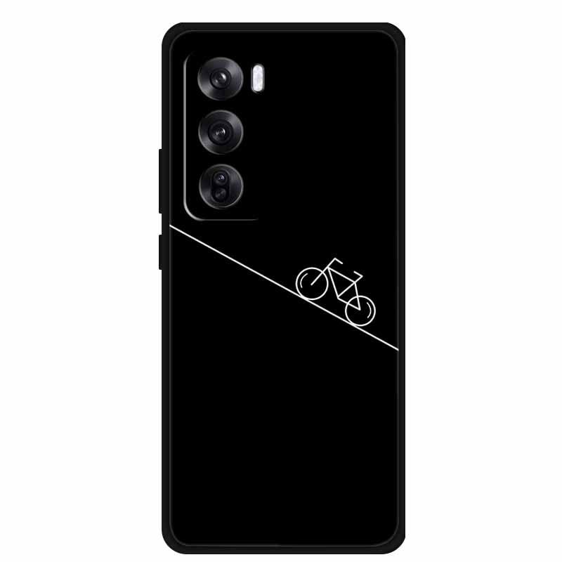 Персонализированный черный мягкий чехол из ТПУ с узором для телефона Reno 12 Pro 5G