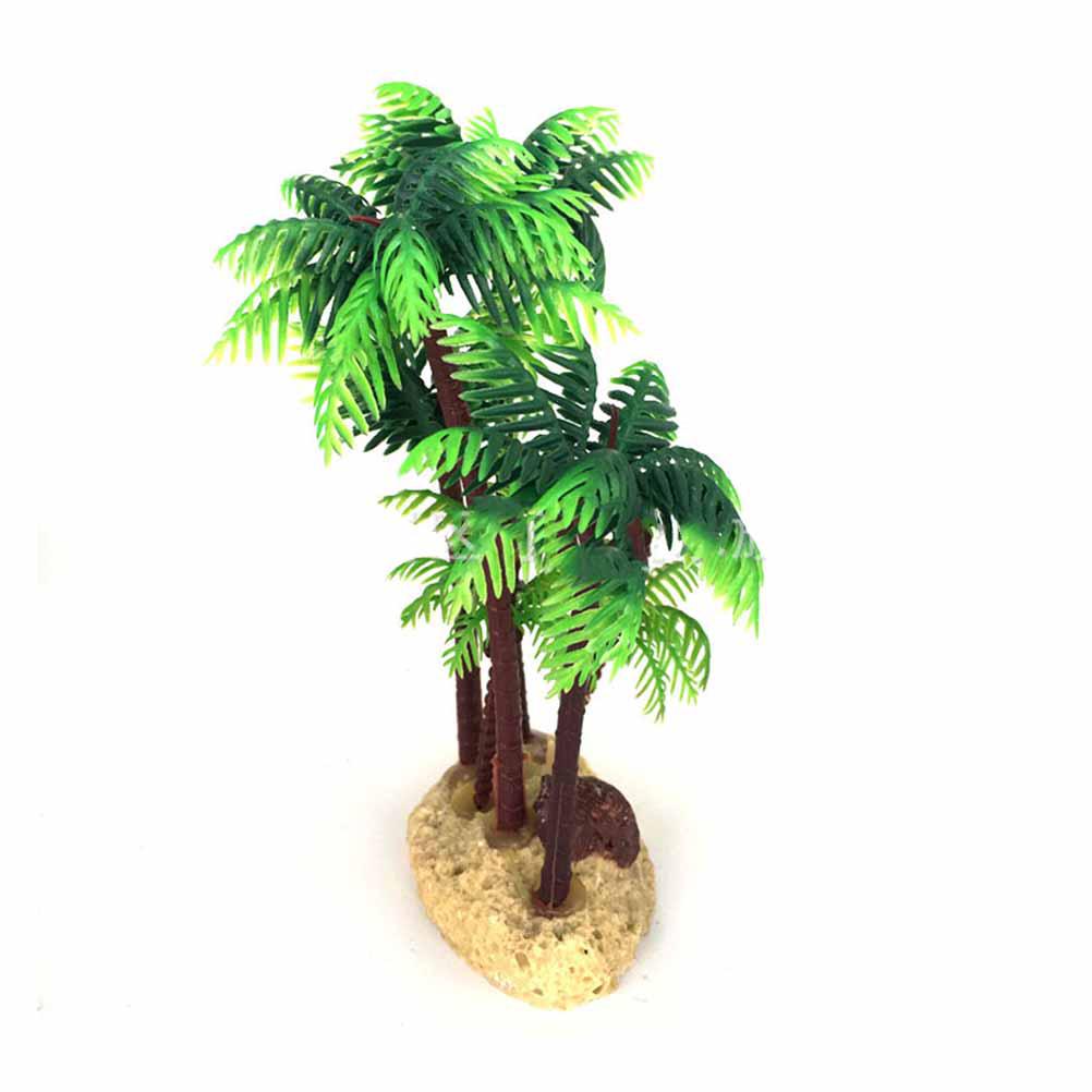 14Cm Plastic Coconut Palm Tree Miniature Plant Bonsai Craft Micro Landscape Diy Decor