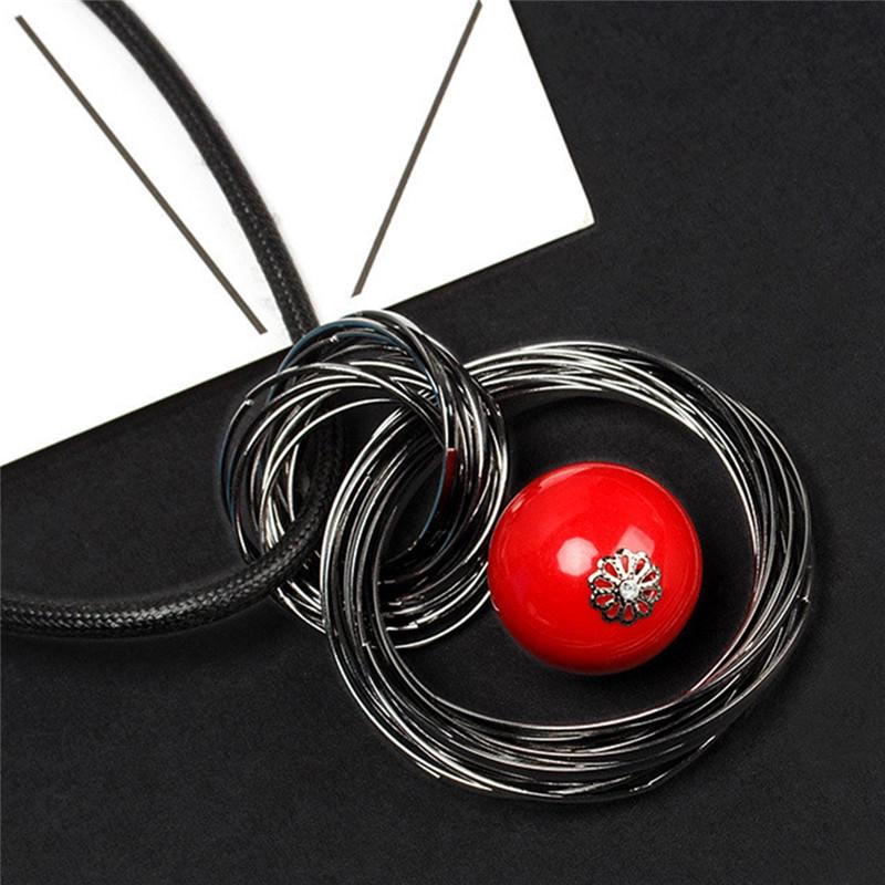Fashion Jewelry Women Necklace with Drop Pendant Long Paragraph Sweater Chain Decorative