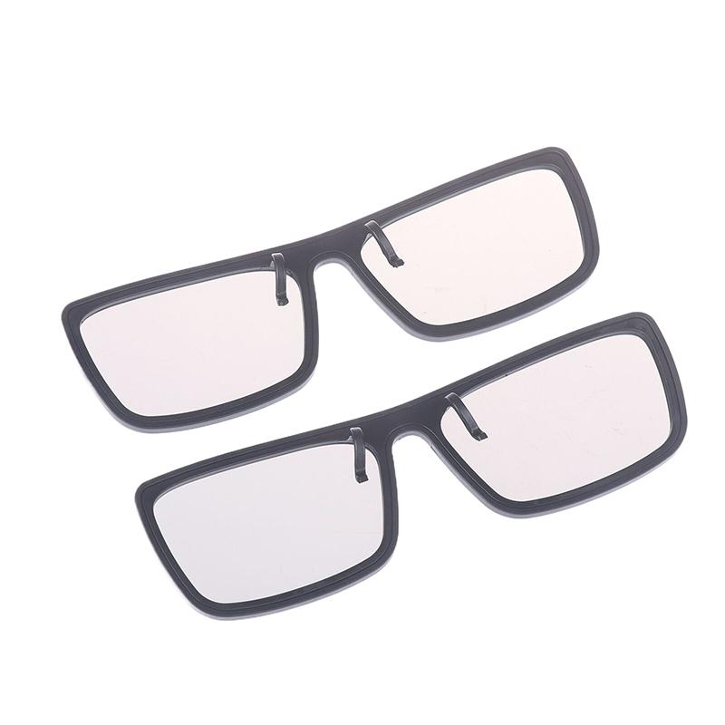 2 шт. пассивные 3D-очки для кинотеатров, кинотеатров, пассивные 3D-очки для телевизоров, стереонасадки, пассивные поляризованные очки для телевизоров, настоящие 3D-очки с зажимом