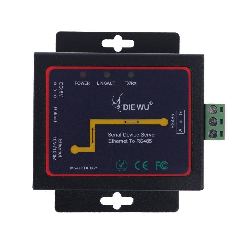 Модуль преобразователя Ethernet LAN Serial Server RJ45 в RS485 со встроенной веб-страницей, адаптер с вилкой США
