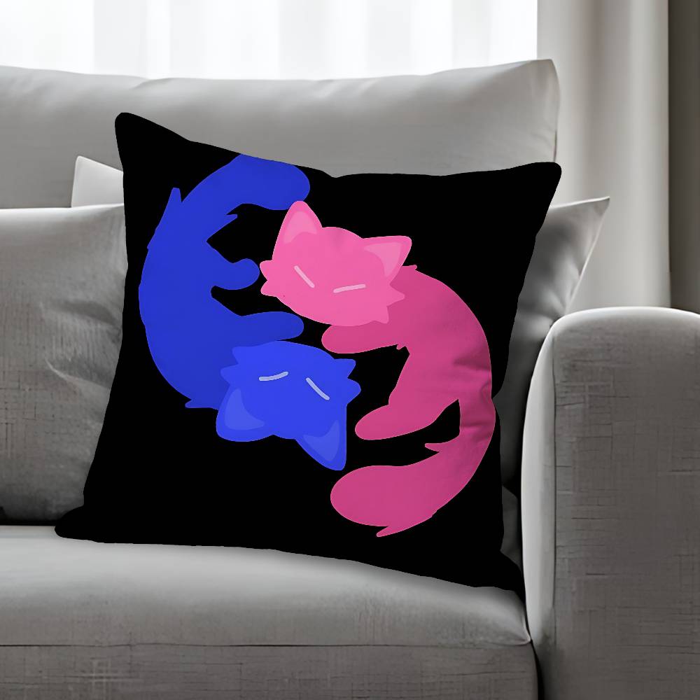 TTv Girl Who Really Cares Anime Celebrity Merchandise AllMatch Printed Pillow Case Sofa Car Office Room Decoration Protector
