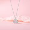 Оригинальный дизайн Ожерелье Guardian Love Женственность Девчачье Сердце Розовое Циркониевое Сердце Нержавеющая сталь Ключичная Цепочка