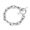 Chain Bracelet Anchor Chain Bracelet Bracelet Silver Surgical Stainless Steel 316L [Lucliss] Men's