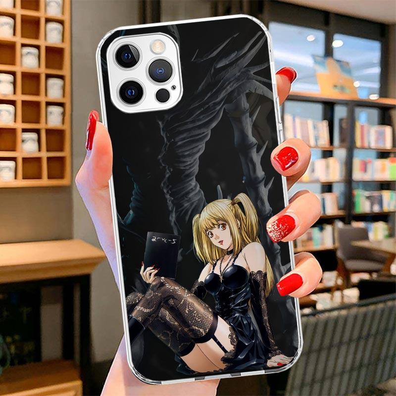 N-Note D-Death MisaMisa Cover Phone Case For iPhone 16 17 Air 15 14 Pro Max 16E Phone Case 13 Mini 12 11 7 SE 8 Print Pattern Fi