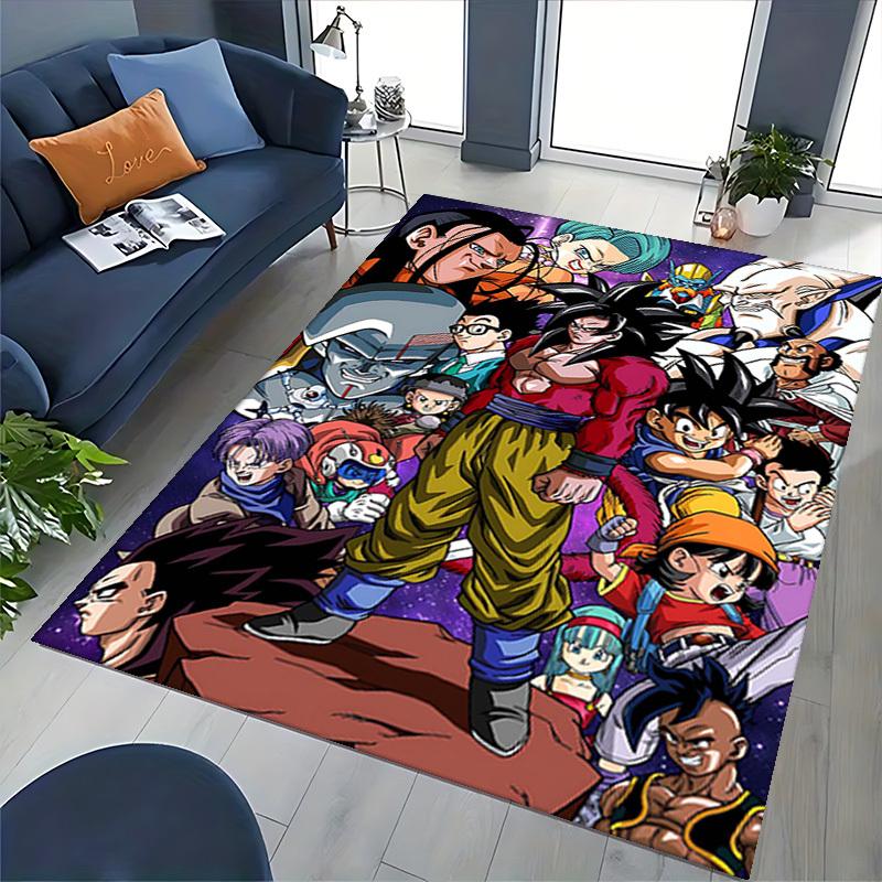 1pc Dragon Ball Z Goku Vegeta Anime Cartoon Design Office Chair Mat Non-Slip Carpet for Home Decor Living Room Bedroom Game Room Gift All Seasons Univ