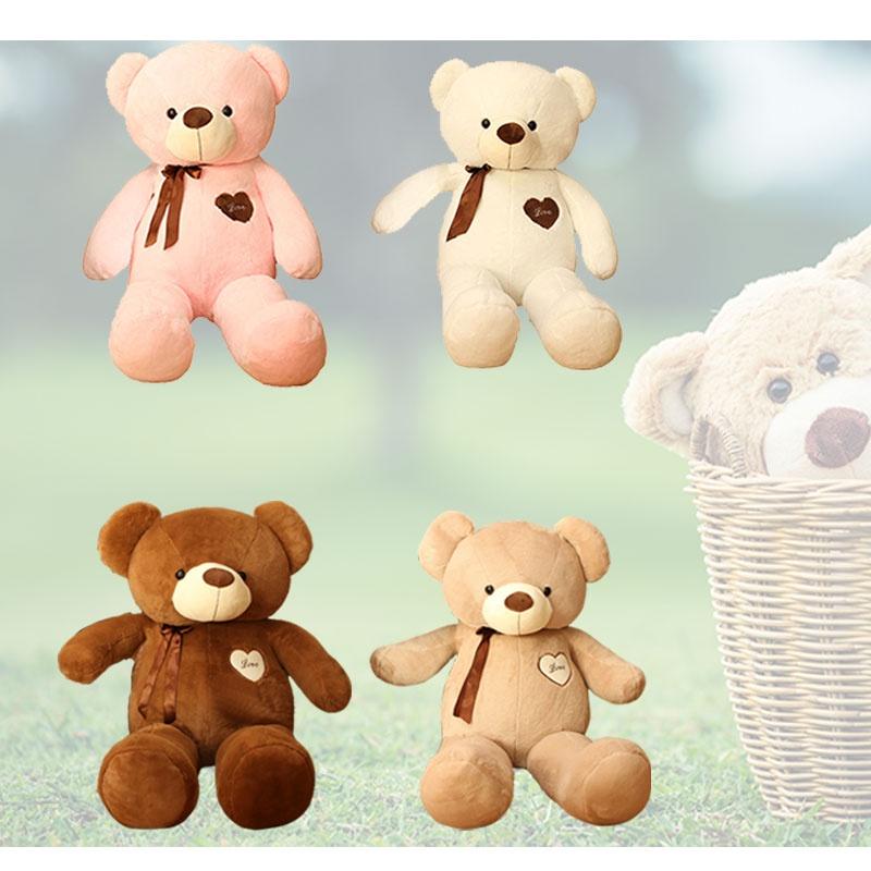 Genuine Teddy Bear Plushie With Silk Ribbon Perfect Gift For Baby Showers And Birthdays