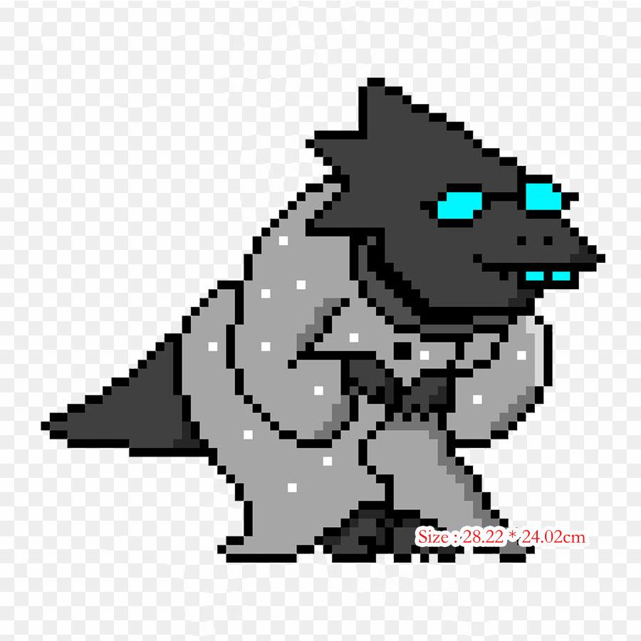 Head Pixel Art Iron On Heat Transfer Printing Vinyl Patches Sticker for Clothes DIY Appliques Washable Patches