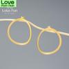 Lotus Fun 18K Золотой Цвет Минимализм Большие Кольца Женские Круглые Висячие Серьги Тон Роскошные Ювелирные Тренды Последние Женские Роскошные Висячие