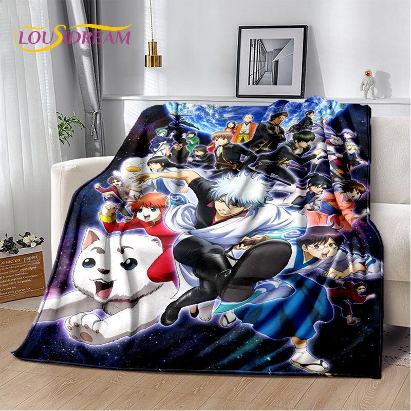 Anime Gintoki Kagura Gintama Soft Plush Blanket,Flannel Blanket Throw Blanket for Living Room Bedroom Bed Sofa Picnic Cover Kids