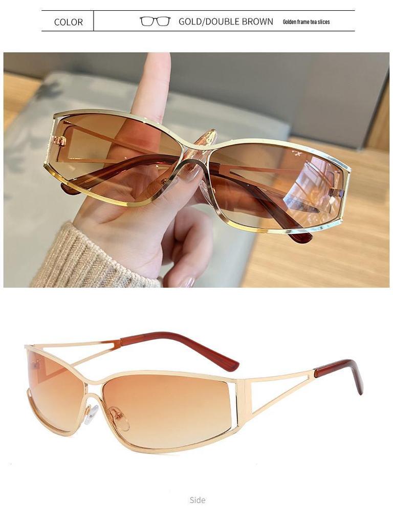 Ретро Солнцезащитные очки с вырезами для маленького лица - Европейский и американский уличный стиль