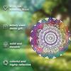 Floral Mandala Wind Chime Metal Dynamic Sculpture for Halloween Indoor Outdoor Courtyard Garden Decorations