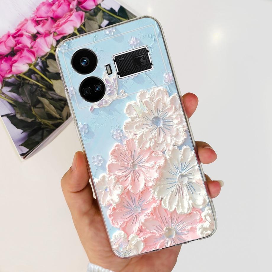 Для Realme GT5 240 Вт / GT3 / GT Neo 3 / GT Neo 5 Чехол Милый Мультяшный Роскошный Мягкий Силикон Прозрачный Чехол для Телефона Задняя Крышка Capas