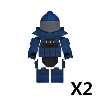 Военные Строительные Блоки Фигурки Защитный Костюм Сапера Спецназ EOD Детектор Мин Комбинация Кирпичей Игрушка Дети J019