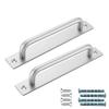 UULU 2-Pack Aluminum Alloy Door Handles, Cabinet Pull Handles, Door Handles, Shelf Handles, Bathroom Decor, Large Size, Metal Door Knobs with Screws (