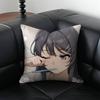 Mai S-sakurajima S-Сексуальная наволочка Наволочка против пылевых клещей Невидимая молния шелковистый короткий плюш Чехол на подушку для дивана