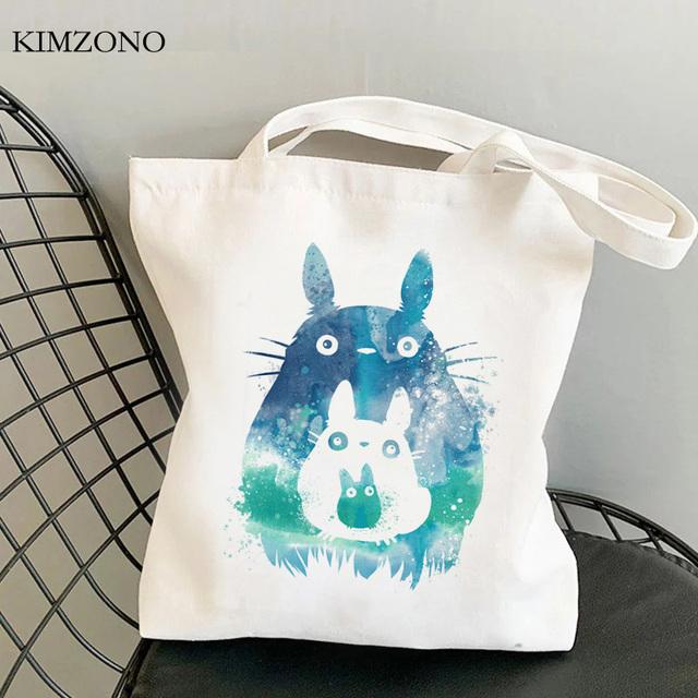 Totoro Shopping Bag Jute Bag Eco Shopper Grocery Reusable Bolsa Bag Net Reusable Jute Bolsas Reutilizables Sacolas