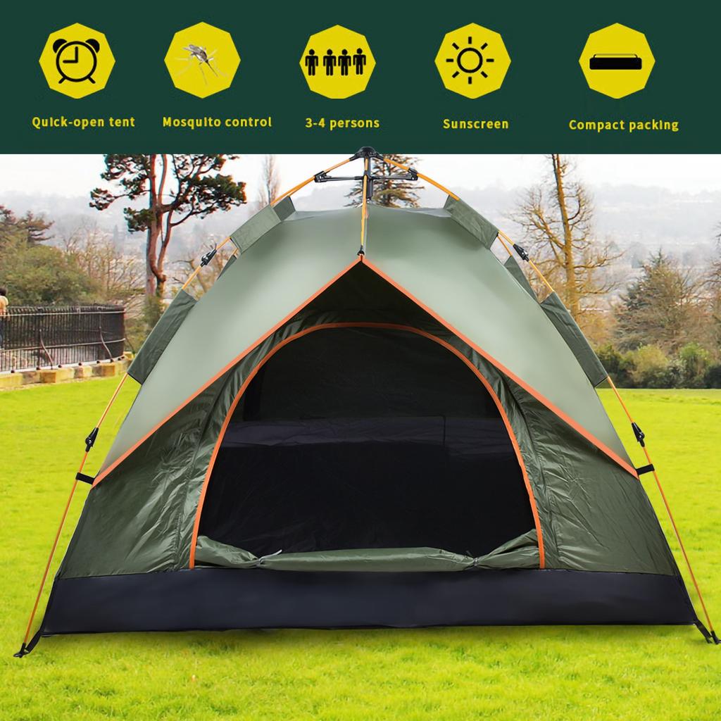 Водонепроницаемая палатка для кемпинга и пешего туризма Портативная Анти?УФ Автоматические Палатки для Отдыха на Природе для Семьи 3?4 человека