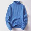 Men's Trendy Thick Solid Color Turtleneck Knit Pullover Sweater