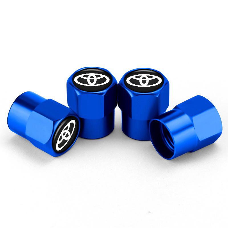 For Toyota ew124Pcs Car Wheel Tire Valve Stem Caps For Toyota chr Corolla Camry rav4 Yaris hilux prius avensis auris Prado fortuner Accessories ZEA1