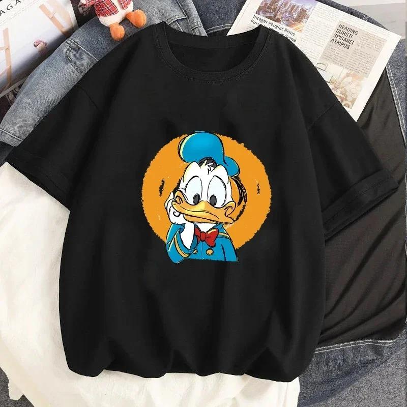 Cute Mouse Graphic Women Tshirt Cartoon Printed Short Sleeve Tee Shirt Funny Duck T Shirts Summer Streetwear Y2k Clothes Tops