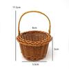 Hamper Basket Handheld Woven Basket Rattan Rustic Flower Basket Flower Storage Basket  Shopping