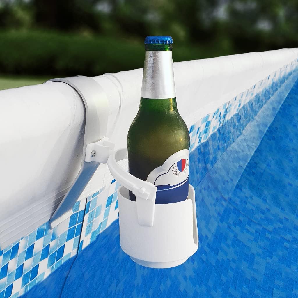 Self-leveling drink holder for frame pools