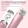 Electric Shaver for Women Female Epilator Electric Hair Removal 2 In 1 Woman's Razor for Body Legs Face Mustache Bikini Trimmer