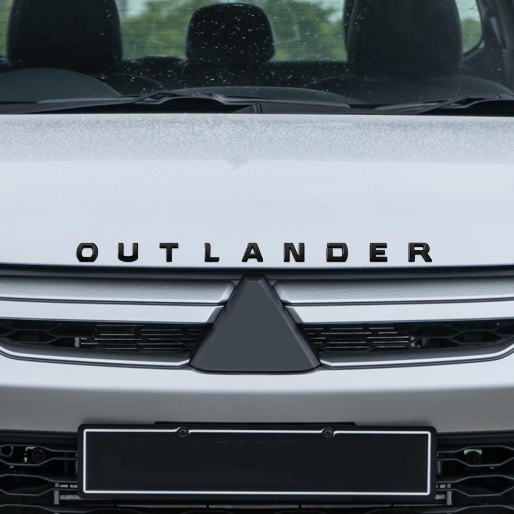 For Sticker Black Silver Outlander Car Hood Sticker Emblem For Outlander Car Style Hood Sticker