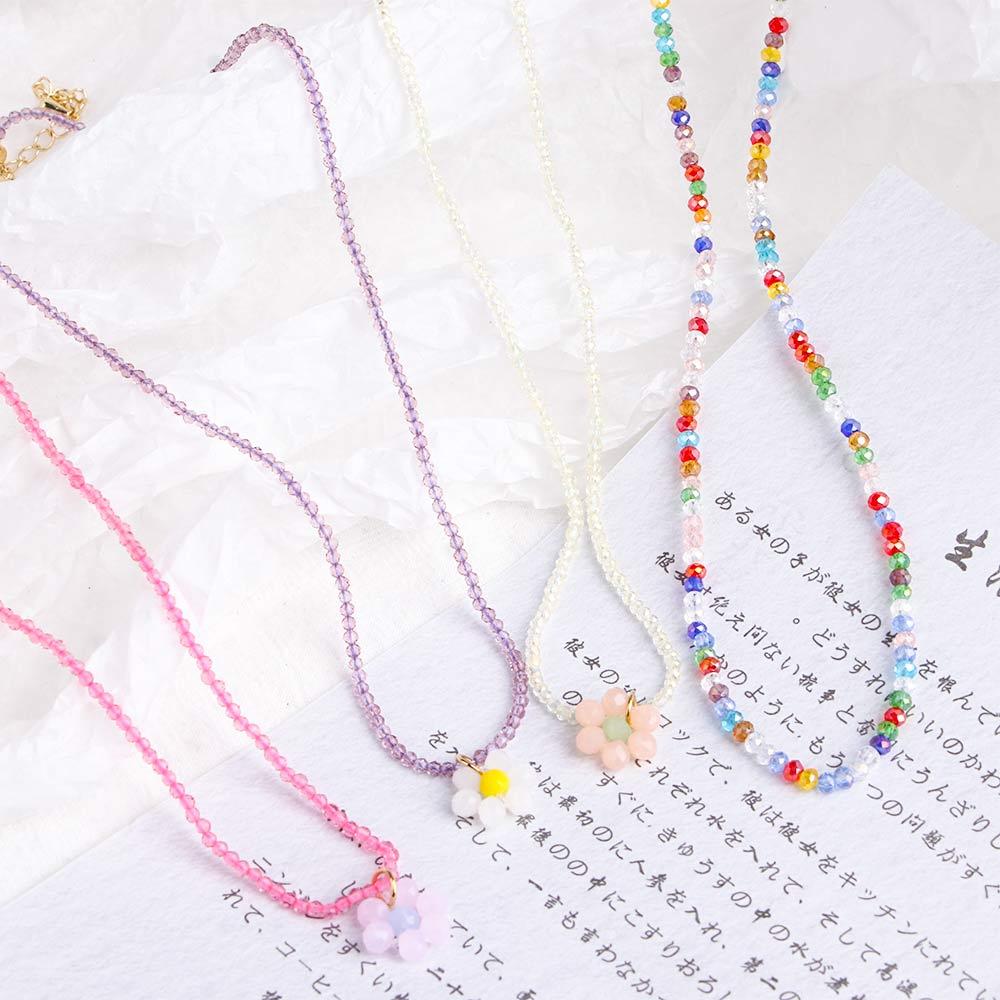 Милое корейское праздничное цветочное женское украшение Ожерелье-чокер из бусин с ромашкой