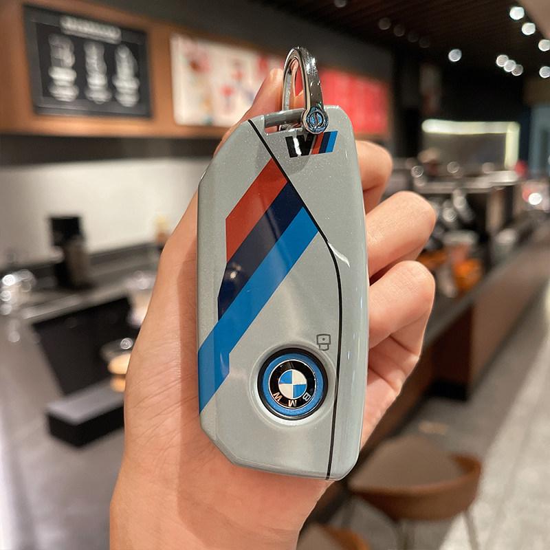 CXVA5 For BMW 7 Series X7 I7 IX 740LI Alcantara Car Remote Key Case Cover Shell Accessories