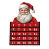 Santa Advent Calendar Wooden Christmas Countdown Calendar Reusable Festive Decoration for Home Tabletop Decor Holiday Gift