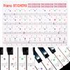 Piano Keyboard Stickers for 88/61/54/49/37/32 Key Piano Transparent Music Decal Notes Electronic Piano Spectrum Sticker Symbol