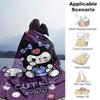 1pc Cute Character Kuromi Blanket, Home Decorative Throw Blanket for All Seasons, Living Room, Travel, Camping, Car Blankets, Beach, Office Naps.H015