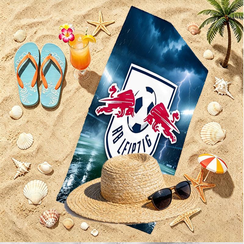 RB Leipzig Print Beach Towel, Versatile Lightweight Absorbent Beach Towel for Pool Surf Yoga Bathroom, Perfect Birthday Holiday Gift