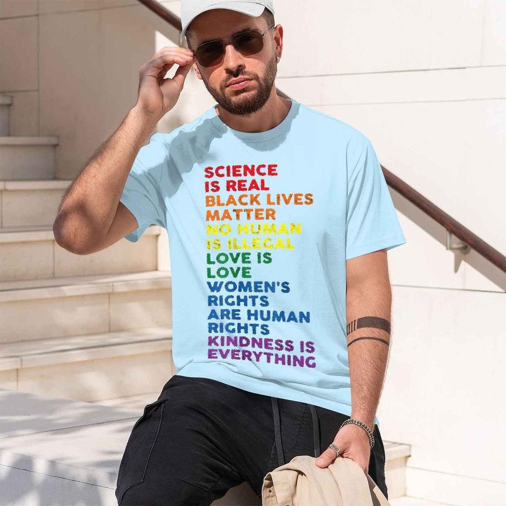 T Shirt Unisex Kawaii Summer Tops Tees Unisex P Science Is Real Lives Matter Love 80041 2026 New Model