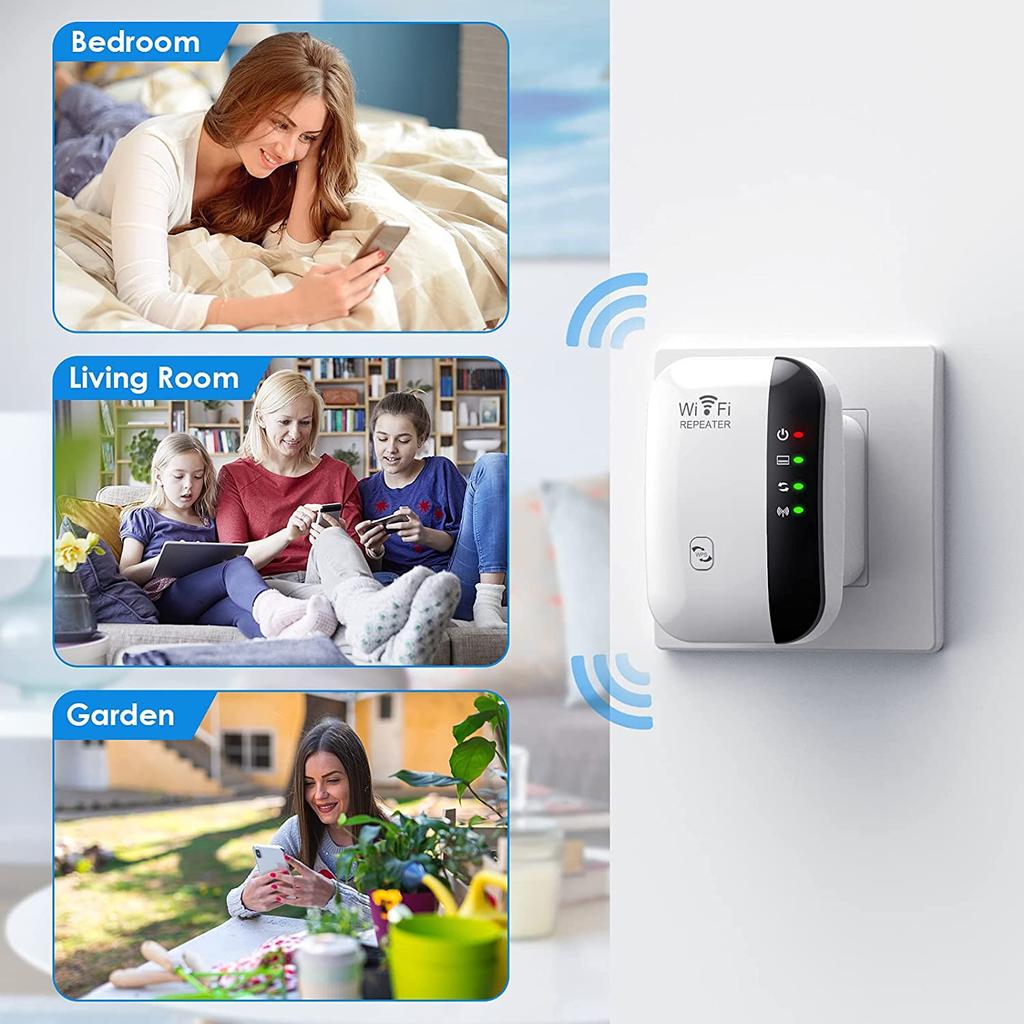 WiFi Extender Усилитель сигнала до 2640 квадратных футов Последнее поколение ретранслятора беспроводного интернета