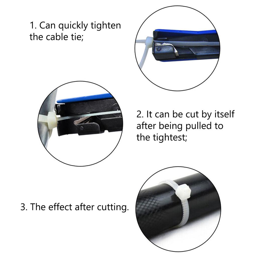 Пистолет для кабельных стяжек, нержавеющая сталь, 2,2‑4,8 мм, автоматический нейлоновый режущий инструмент для крепления HS‑600A