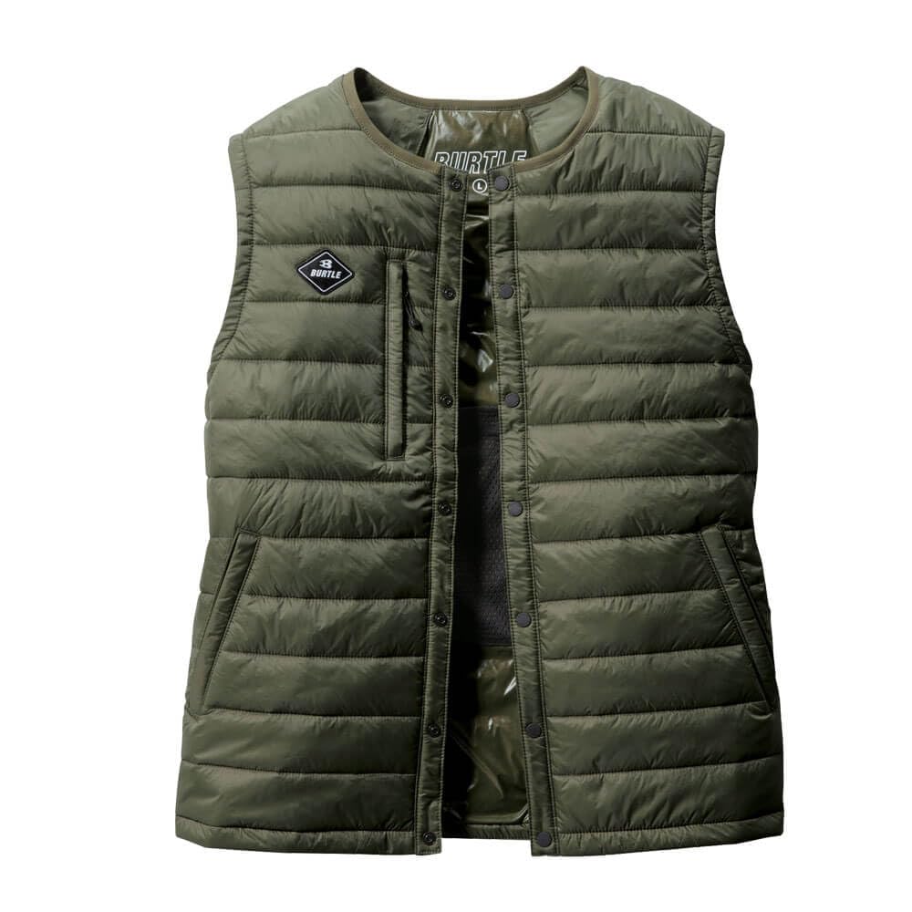 BURTLE Thermocraft Heater Down Vest 3254 THERMOCRAFT XL 61 Armi Khaki (Sold Separately)
